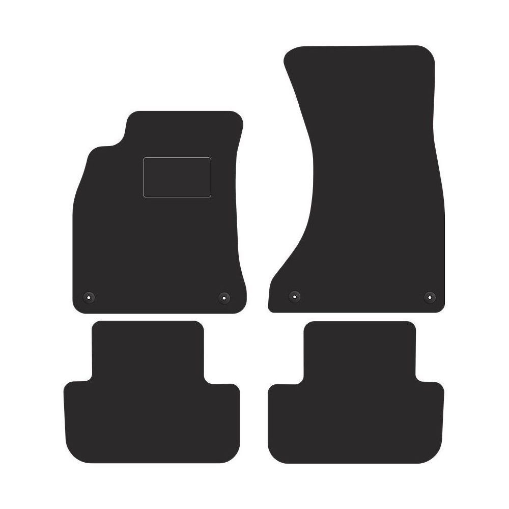 Tapis de sol Audi A4 B8 moquette velours bleu STREAK auto 2009 2010 2011
