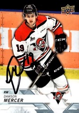 Dawson Mercer - Signed 2018-19 Upper Deck CHL Hockey Card #292