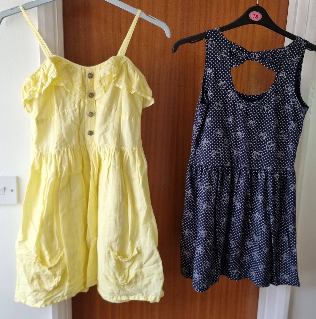 Womens size 12 Summer dress bundle primark yellow Navy Dunnes 32