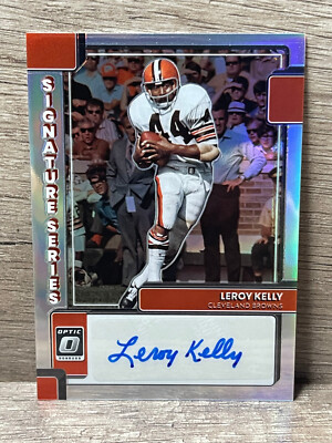 2022 Donruss Optic Leroy Kelly Holo Prizm Signature Series Auto #SS-LK TC193