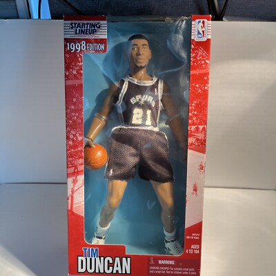 1998 Tim Duncan 12'' Starting Lineup Doll Figure San Antonio Spurs NBA Basketball