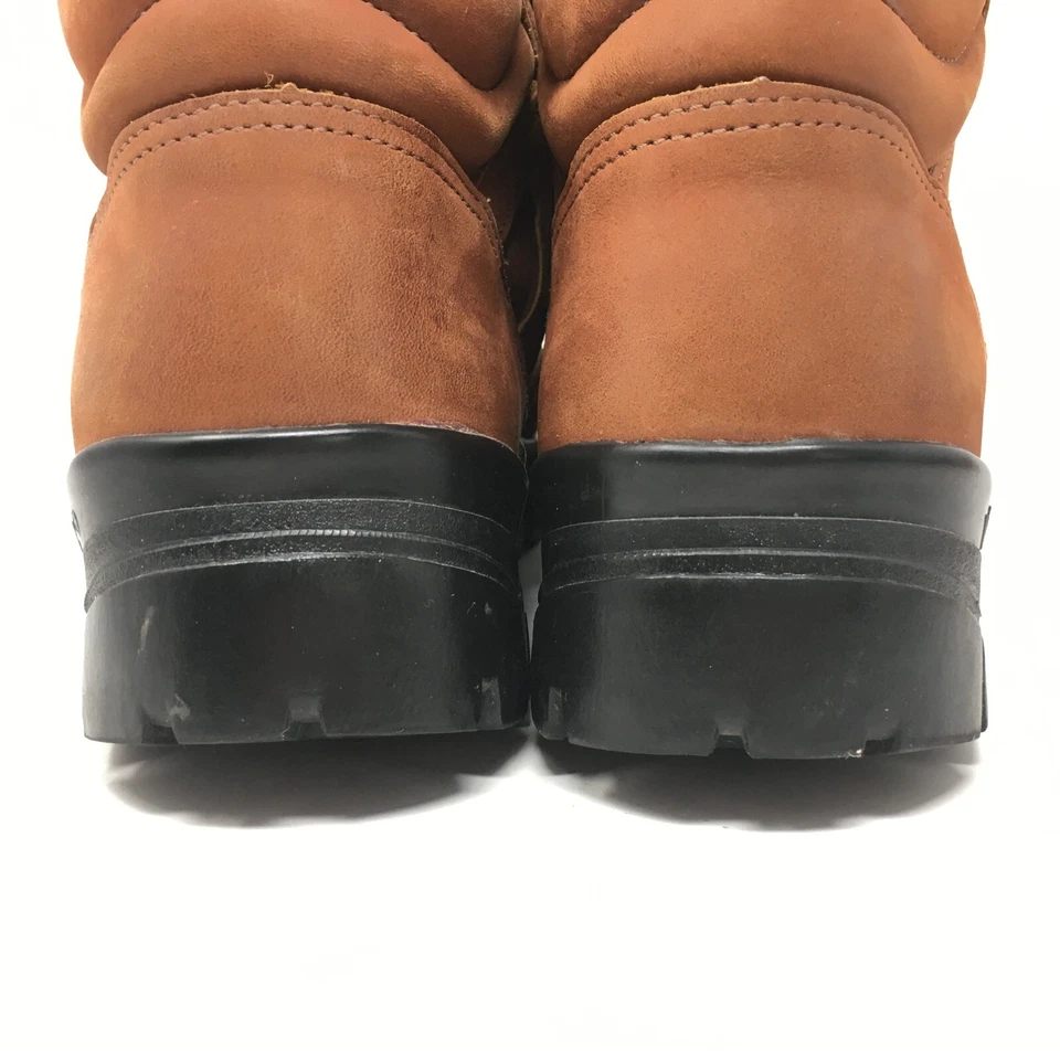 Botas de combate Orvis EUA sapatos masculinos tamanho 8.5 couro marrom casual com cadarço - Imagem 4 de 4