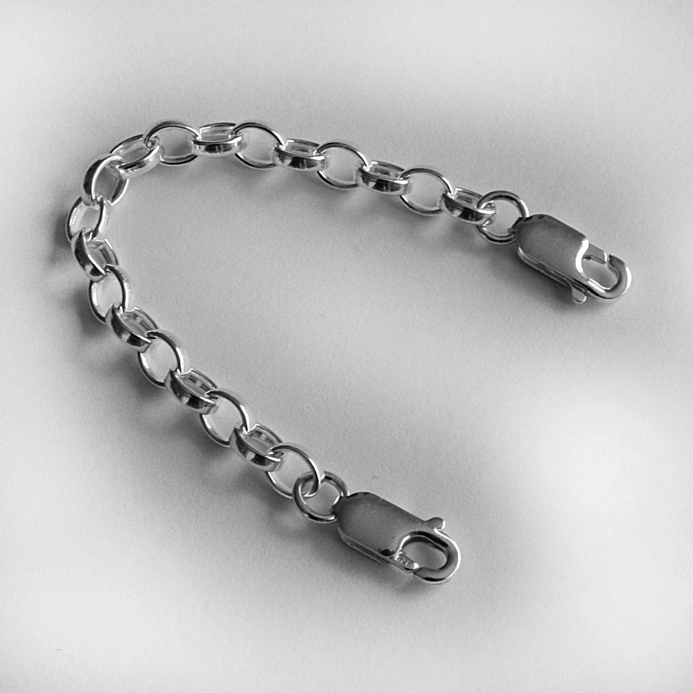 HEAVY 925 Sterling Silver Necklace Necklet Extender Safety Chain 2 Lobster  Clasp