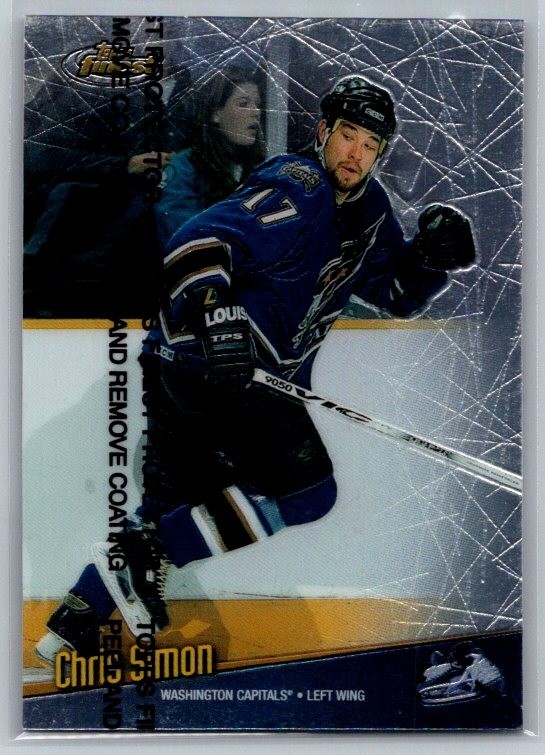 1998-99 Topps Finest #99 Chris Simon Washington Capitals