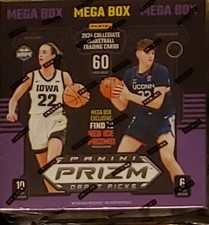 2024 PANINI PRIZM COLLEGIATE DRAFT PICKS BASKETBALL MEGA BOX Caitlin Clark