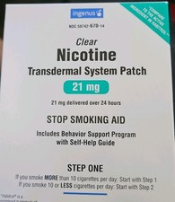 28 Count - 21mg Nicotine Patches - Step 1 - Transdermal System Patch
