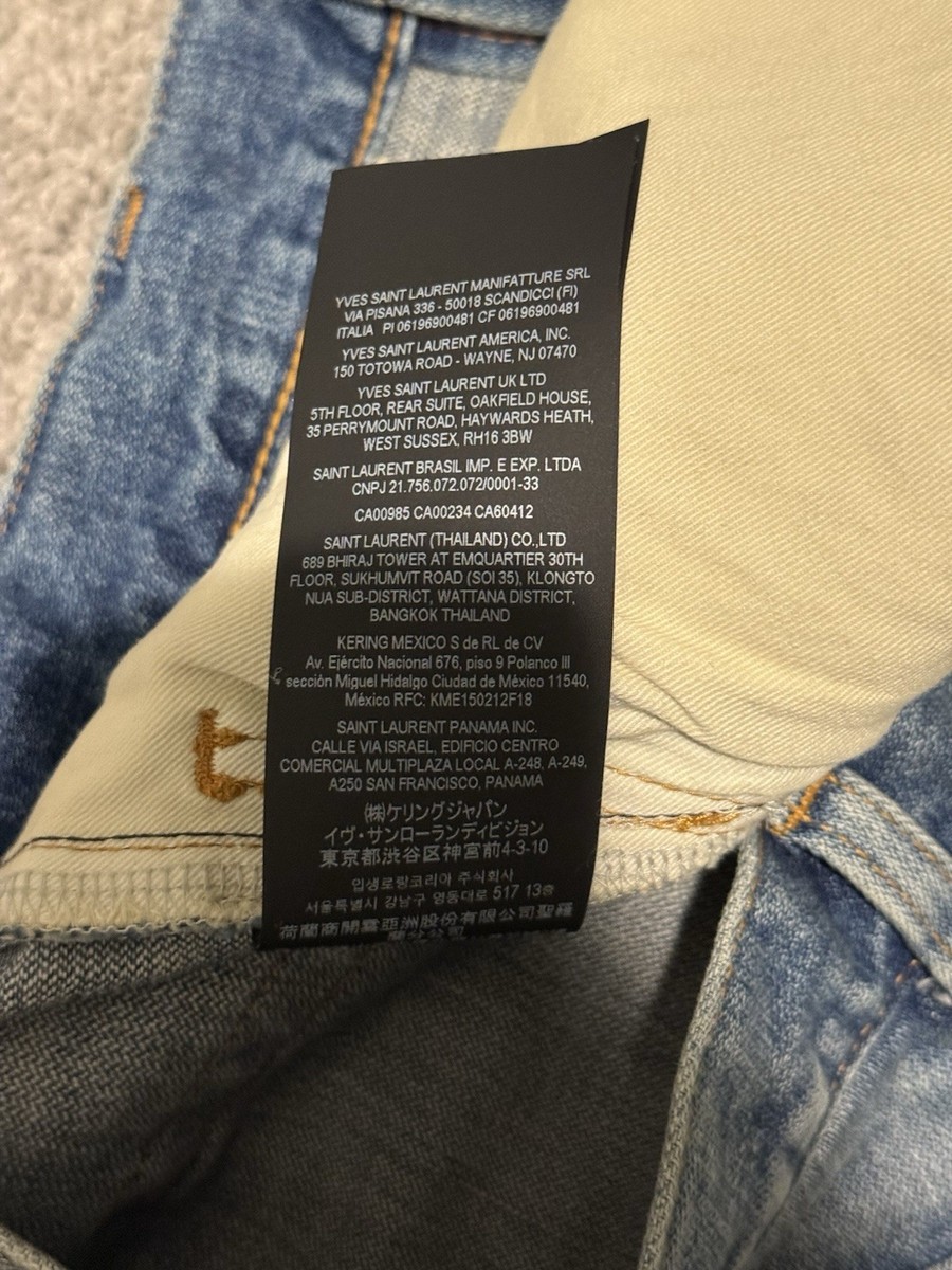 Saint Laurent 70s Serge Jeans Mens Size 32 Blue Wash | eBay