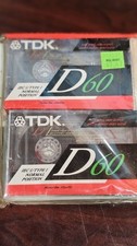  2 TDK D-60 Cassette Tape Brand New Sealed Normal Position IEC I / Type Normal