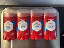 Old Spice Aluminum Free Men's Deodorant Fresh scent 3.0 oz 4 Pack 
