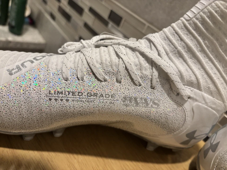 Under Armour UA Highlight 2 MC Knit Football Cleats White Men’s Size 9 Brand New - Image 3 of 4