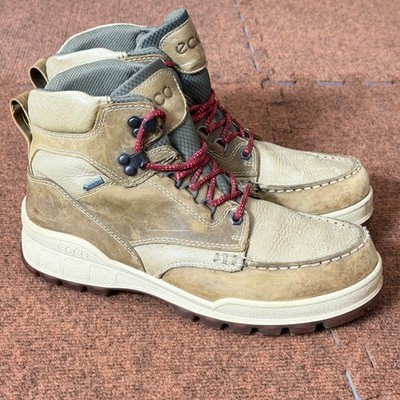 ECCO Track Gore-Tex Men Hiking Boots Tan Beige Leather EU 41 Waterproof Slovakia