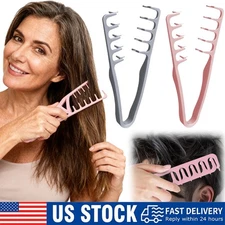 USA Wide Tooth Hair Comb Wide Tooth Comb For Curly Hair Roots Volumizing 