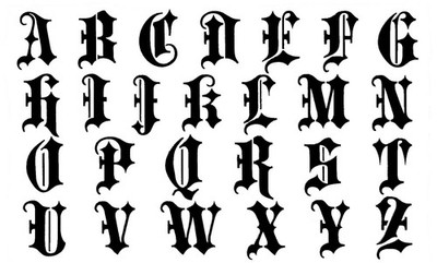 Really Great Stencils, Old English Alphabet Stencil, 6x10'',  Letters, Capital