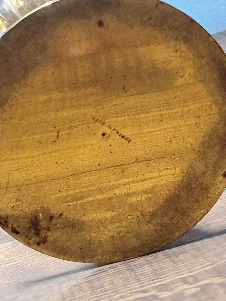 Pedestal encendedor de mesa ataúd de vidrio latón de colección de los años 50 *sin probar* Francia Foto 3 de 4