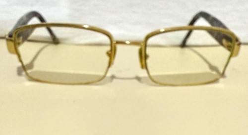 Versace MOD 1185-B Gold Metal Glasses Frames 51-17-135 Tortoiseshell Medusa
