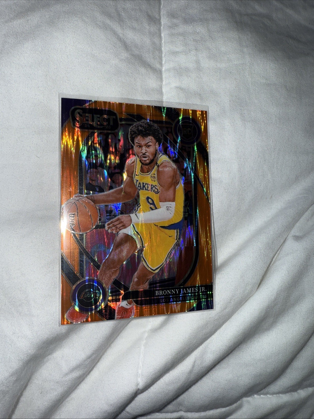 2024-25 Panini Select - Courtside Bronny James #290 Orange Flash Prizm (RC)
