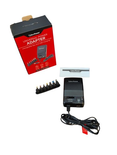 CyberPower Universal AC Adapter Charger With 7 Changeable Tips 21.A USB - Photo 2 sur 6