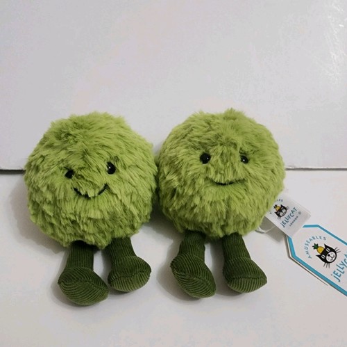 Jellycat Mushy Peas Plush Soft Toy Amuseables Fish Chips Green London New