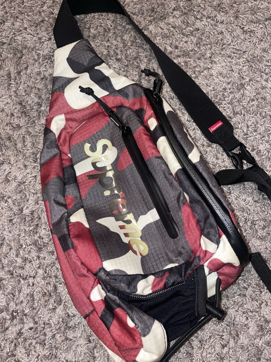 Supreme Red Camo SS21 Sling Bag (SS21B13) | eBay
