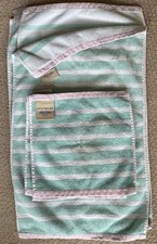 Pottery Barn Kids 6-Piece Towel Set Green Pink White Stripes Matching
