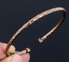 1 Pc Pure Copper Bangle, Unisex Cuff Bracelet, Plain Healing Bangles Adjustable