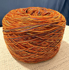 Variegated Color Yarn Cake Brown Orange Yellow Blue 243g Single Unit