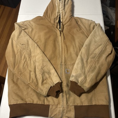 Vintage Carhartt  Insulated Jacket With Great Fading Tan Size XL Tall