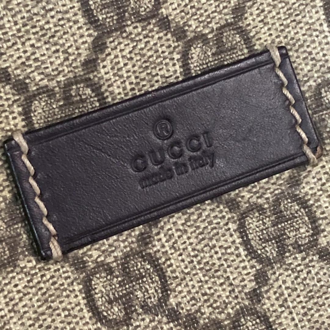 GUCCI GG Shoulder Bag Ziplock Leather PVC Brown Beige Gold Hardware From Japan thumbnail 14