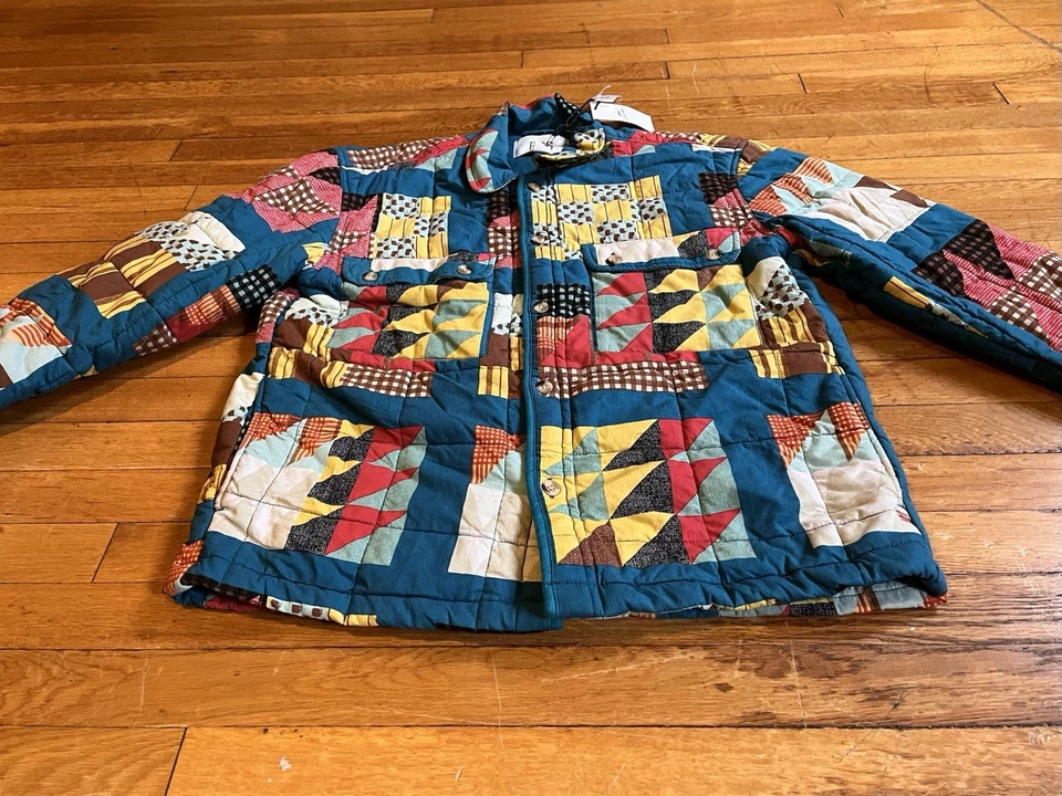 Chaqueta acolchada de retazos Urban Outfitters BDG para hombre M multicolor Foto 2 de 4