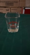 Jack Daniels TN Fire Shot Glass Square Heavy Red Logo