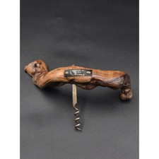 Vintage French Vinewood Corkscrew – Boulangerie Montez Coudekerque , c.1950s–70s
