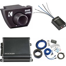 KICKER CXA800.1 800 Watt Mono Amp, KISLOC2  4AWG 2 Channel Amp Install Kit w...