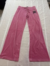Vintage Juicy Couture Y2K Velour Low Rise Pink sweatpants Size S