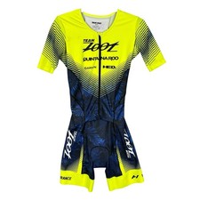 Team Zoot Women's M Tri Aero Short Sleeve Triathlon Full Zip Racesuit Pockets