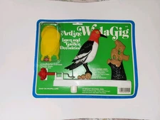 MOC Vintage 1983 Artline Wirlagig Whirligig   Woodpecker Pecking Wind Spinner