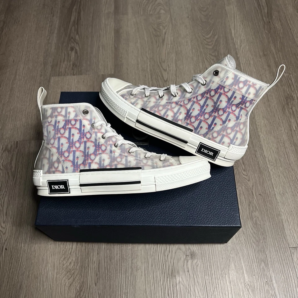 Size 9M US (42) - Dior B23 High Top Oblique Blue Red - Image 2 of 4