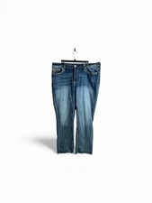 Vigoss Womens Plus Size 22 Boot Cut Jeans Blue Boho Hippie 4650