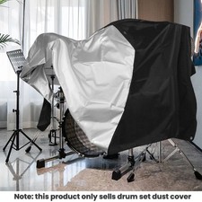 Black Drum Set Dust Cover, Oxford Cloth Material 108 80in