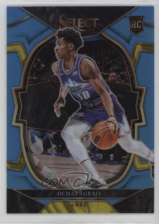 2022 Panini Select Concourse Light Blue Prizm /299 Ochai Agbaji Rookie RC 0q26