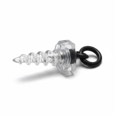 Bait Screws 15mm Clear Size 22 Ring Swivel Carp Fishing Tackle Rig Boilie Screw