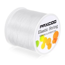 Paxcoo Elastic Bracelet String Cord Stretch Bead for Jewelry 1 MM, White