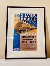 LNER Silver Jubilee Vintage British Rail Travel Framed Print Railway 16&rdquo;x11&rdquo;