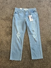 Signature by Levi Strauss  Co. Mid Rise Slim Boyfriend Stretch Jeans Light Blue