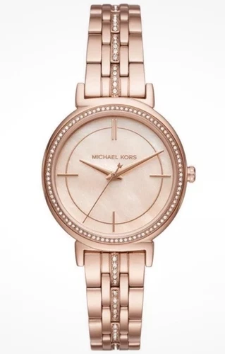 Orologio Michael Kors MK3643 Cinzia Cristallo Pavè Tono Oro Rosa