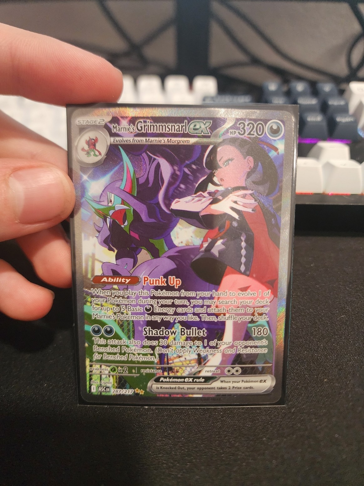 Marnie's Grimmsnarl ex 287/217 Me: Ascended Heroes Full Art