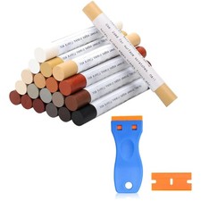 Reparaturset M&ouml;bel Wachsmalstifte Holz Kratzer Risse Furnier Laminat Bastelset