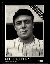 George J. Burns 1991 Conlon Collection TSN Card #158 New York Giants