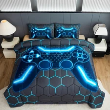 akkialla Gaming Twin Size Bedding Set for Kids Boys Girls and Teens,Game Cont...