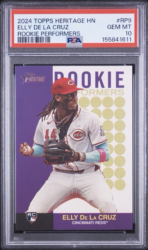 2024 Topps Heritage Elly De La Cruz RC Rookie Performers PSA 10 Gem Mint Reds