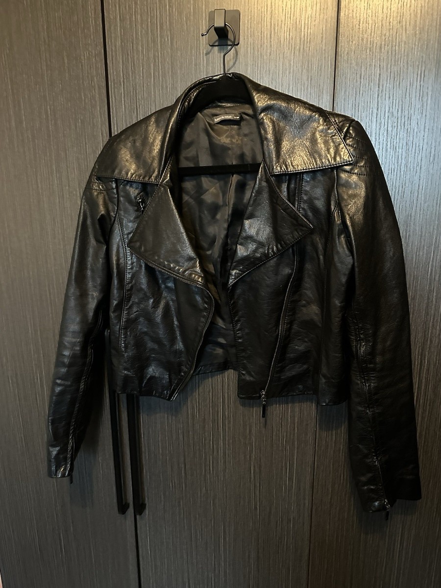 Barbara Bui - Leather Jacket Lamb Black / Fur - Size 36fr - New